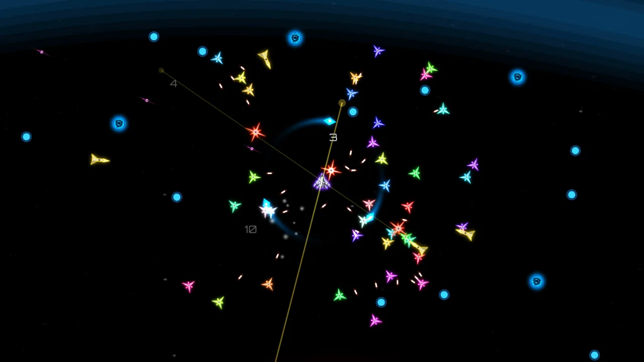 The Light dimension: pale enemies and sweeping laser lines